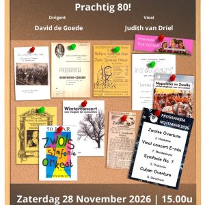 Prachtig 80! Vier het mee met het Zwols Symfonie Orkest